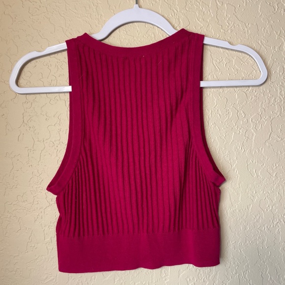 Free People Pink Sweater Crop Tank Top - Picture 4 of 4
